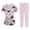 Pink, variant on Women's Plus Size Cross V-Neck Scrub Set - Short Sleeve T-Shirt Workwear with Pockets, Animal Floral Pattern Medical Uniform for Nurses, Breathable and Fun Beige L