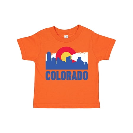 

Inktastic Colorado Flag and Skyline Gift Toddler Boy or Toddler Girl T-Shirt