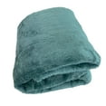 thumbnail image 3 of Serafina Home Soft Faux Fur Shaggy Teal Throw Blanket, Warm Thick Fleece Fuzzy Shag Throws, Luxury Furry Plush Fluffy Decorative Cozy Blankets for Couch Sofa Bed Chair&nbsp;, 3 of 4