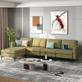 thumbnail image 3 of Costway Modular L-shaped Sectional Sofa w/ Reversible Chaise & 2 USB Ports Green, 3 of 10