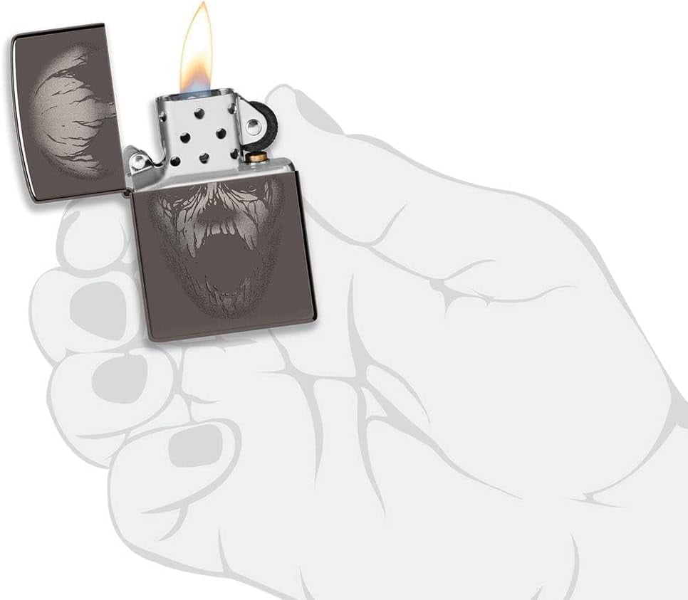 Zippo Lighter - Personalized Message Engraved on Backside Zombie Design Windproof Lighter (Monster #49799)
