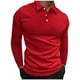 thumbnail image 2 of pstuiky camisas de hombre de manga larga, Camisa de golf de manga larga con botones deportivos, informal, con cuello alto y barra vertical para hombre salir tops s, 2 of 6