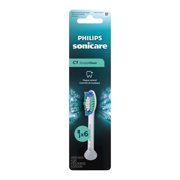 Philips Sonicare C1 Simplyclean - Genuine Replacement Electric Toothbrush Heads, White, 6 Pack Up To 18 Month Supply, HX6016/77