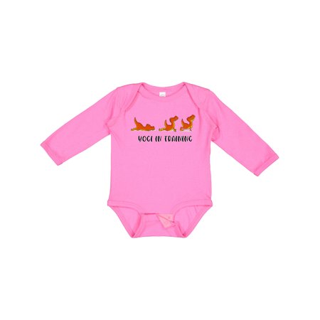 

Inktastic Yogi in Training Baby Tyrannosaurus Rex Gift Baby Boy or Baby Girl Long Sleeve Bodysuit