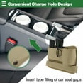 thumbnail image 3 of Unique Bargains Car Seat Gap Filler Organizer Front Seat Gap Filler with Cup Holder Passenger Side Faux Leather Beige, 3 of 6