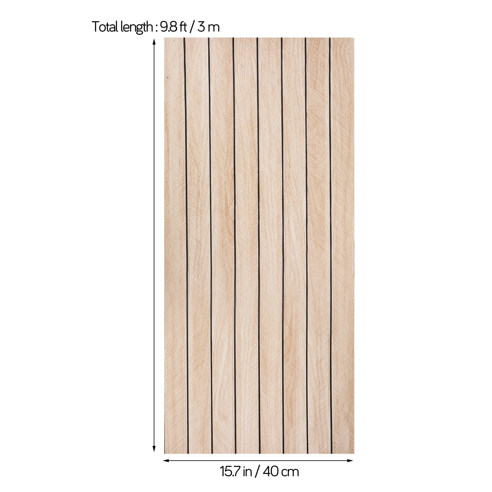 1 Roll Wood Grain Panels for Wall: 40cm x 3m 3D Faux Wood Wall Panels Accent Wallpaper for Interior Living Room Office Decor