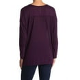 thumbnail image 2 of Forgotten Grace Womens Crew Neck Side Slit Long Sleeve T-Shirt Purple S, $20 NWT, 2 of 4