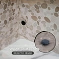 thumbnail image 5 of 1pc Brown Pebble Shower Curtain Liner with Weighted Magnets & Metal Grommets - 3D Plastic Bathroom Curtain with Hooks Bath Decor, 5 of 7
