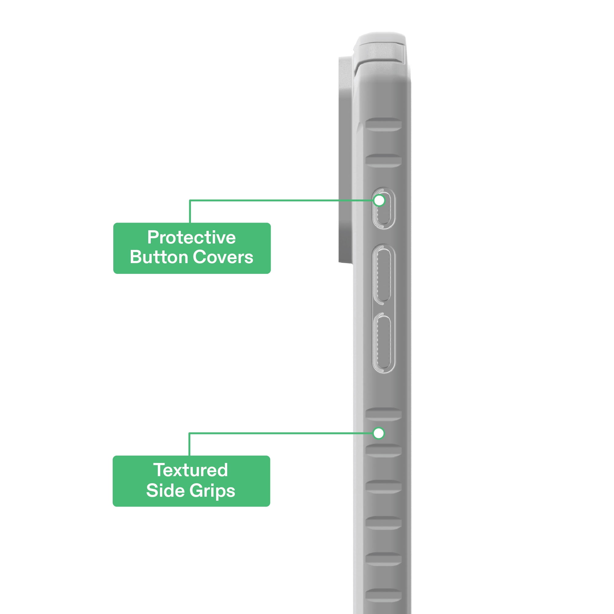onn Honeycomb Dual-Layer Phone Case for iPhone 18 Pro / 17 Pro, MagSafe Compatible - White