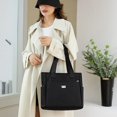 thumbnail image 2 of Bolsos de mano para mujer Bolso de hombro de nailon Bolso cruzado impermeable de gran capacidad para la escuela Compras Viajes Trabajo Uso diario, 2 of 5