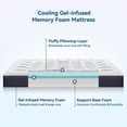 thumbnail image 3 of ELEMUSE Narrow Twin 6" Gel Memory Foam Mattress, Medium Firm, Pillow Top, CertiPUR-US, Fiberglass-Free, 3 of 7