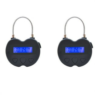 Time Lock, Lockable Timer Padlock, Timed Locker with Steel Cable – Habit  Control
