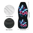 thumbnail image 6 of Jeiento Butterfly Car Seat Covers Front Seats Only Floral Vehicle Bucket Seat Protector Universal Auto Seat Covers for Cars, SUV, Sedan, Van, Trucks Car Accessory Decor 1 Piece, 6 of 6