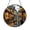 Acrylic 3.5 Inch, variant on Rustic Village Stained Glass Suncatcher Window Hanging, Autumn Street with Warm Lantern Light Round Glass Art Panel, Medieval Town Window Decor, Decorative Hanging Ornament for Home
