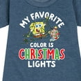 thumbnail image 3 of SpongeBob SquarePants - My Favorite Color Is Christmas Lights - Toddler And Youth Girls Fleece Dress, 3 of 6