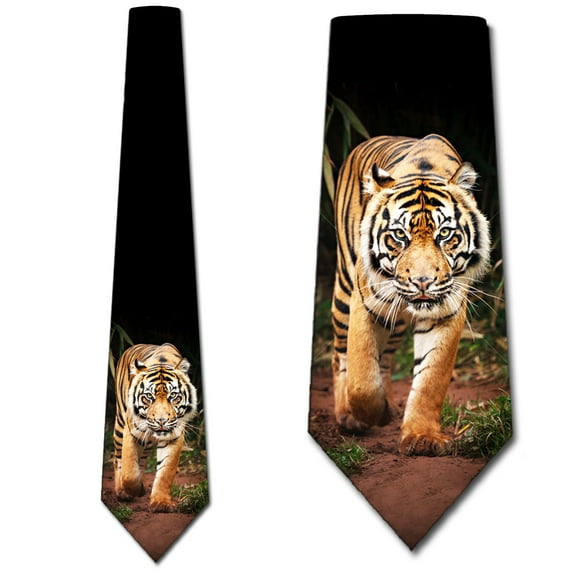 Tiger Ties Mens Jungle Cat Necktie by Three Rooker