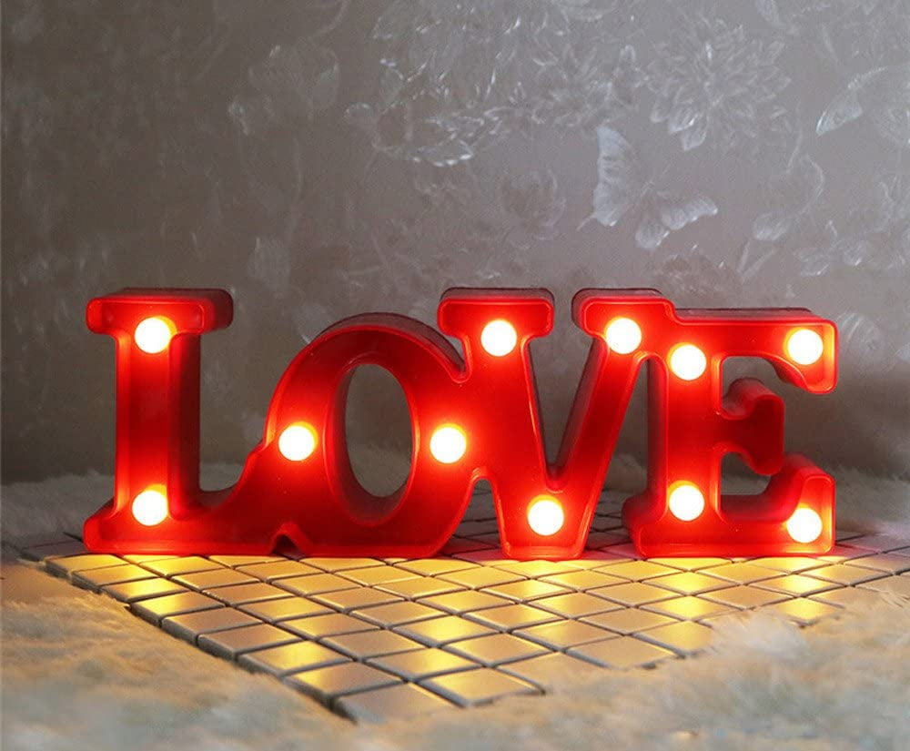 LINLIN Wedding Decorations LED Marquee Sign Love, Love Letter Sign