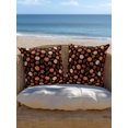 thumbnail image 5 of Outdoor Pillows Waterproof, Thanksgiving Fall Bedding Throw Pillows with Insert for Couch Sofa Bed, Orange Pumpkin Maple Leaf Botanical Black 18x18 Inch Pillowcases Decorative Patio Pillow Set of 2, 5 of 8