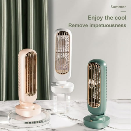 

Savlot USB Desk Fan Double-leaf Tower Fan Small but Mighty Quiet Portable Fan for Desktop Office Table 3 Speeds built-in Battery 2000mAh