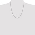 thumbnail image 4 of Primal Gold 14 Karat White Gold 1.8mm Diamond-cut Round Open Link Cable Chain Necklace, 4 of 4