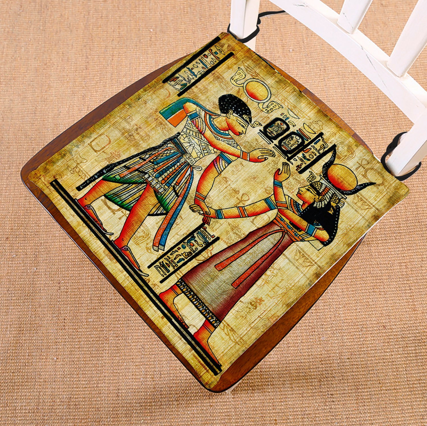 ABPHQTO Ancient Egyptian Papyrus Chair Pad Seat Cushion Chair Cushion