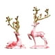 thumbnail image 1 of 2x Estatuas de ciervos Estatuas de reno Decoración de de Figura de animales minimalistas Sentón Pareja de alces para, 1 of 9