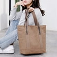 thumbnail image 4 of Hukapapa Bolso de Lona Bolso portátil de Moda para Mujer Bolso de Ocio de Gran Capacidadmarrón, 4 of 6