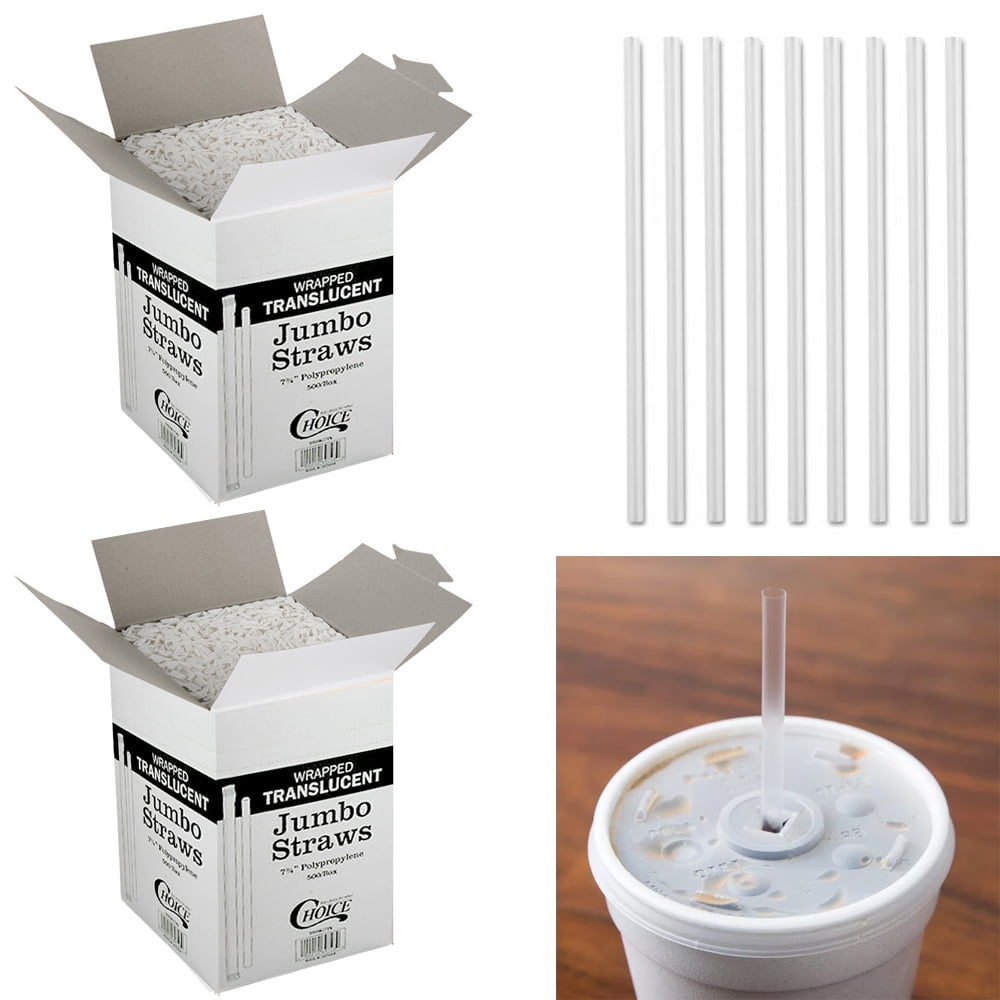 unwrapped  7.75 Inches Clear Plastic Drinking Straws 500 Pack