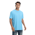 thumbnail image 2 of Zfeel Short Sleeve Super-Soft Blank T-Shirt for Men, Ideal for DTG, Heat Transfers & Embroidery, Aquatic Blue, 3XL, 2 of 5