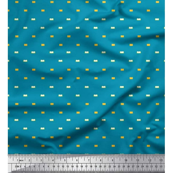 Soimoi Poly Georgette Fabric Book & Envelope Shirting Print Fabric by The Yard 42 Inch Wide