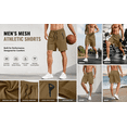 thumbnail image 5 of TKKCS Mens Mesh Athletic Running Shorts with Zipper Pockets- Quick Dry Elastic Drawstring Waist Moisture Wicking Relaxed Fit Breathable Workout Gym Shorts Navy Size 2XL, 5 of 9