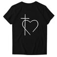thumbnail image 3 of Njagoc3 Womens Christian Heart Print T-Shirt Crewneck Top for Church & Daily Wear (Soft Premium Cotton), 3 of 5
