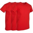thumbnail image 2 of Mens Cotton Short Sleeve Lightweight T-Shirts, Bulk Crew Tees for Guys, Solid Bright Colors T-shirt (RED, X-Large, x_l), 2 of 4