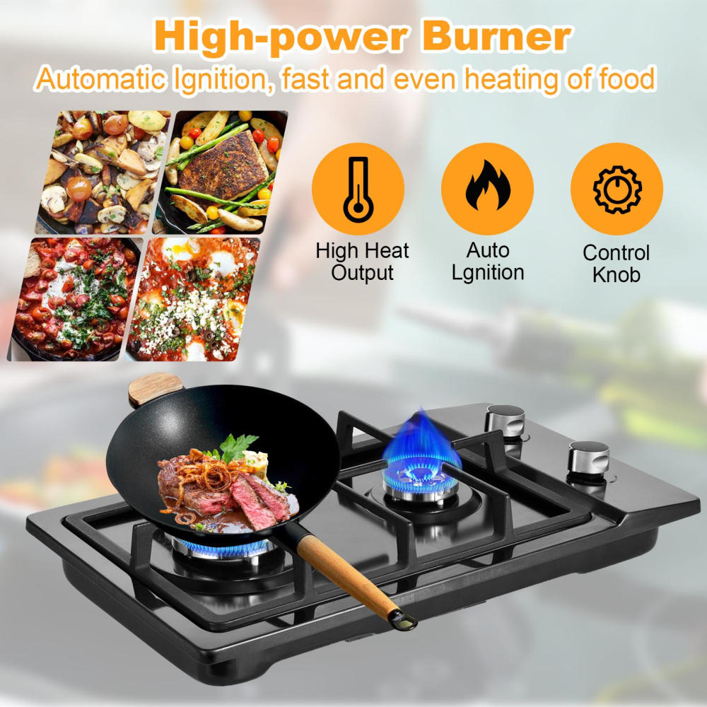 ZHAO Counter Top Stove Powerful Built-in Burners Portable Auto Ignition Counter Stove Multi-Function Tabletop Stove for Kitchen Cooking fashion