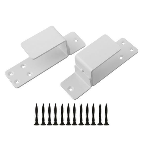 2pcs Door Barricade Brackets Alloy Steel Upgrade Door Barricade Security Bar U-Shaped Design Pull Down Open Rod Bracket Parts