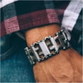 thumbnail image 3 of Bracelet d'Outils Multifonction en Acier Inoxydable Multitool avec 29 Outils pour Camping et Randonnée en Plein Air Trousse d'Urgence 10 Grammes Argent, 3 of 5