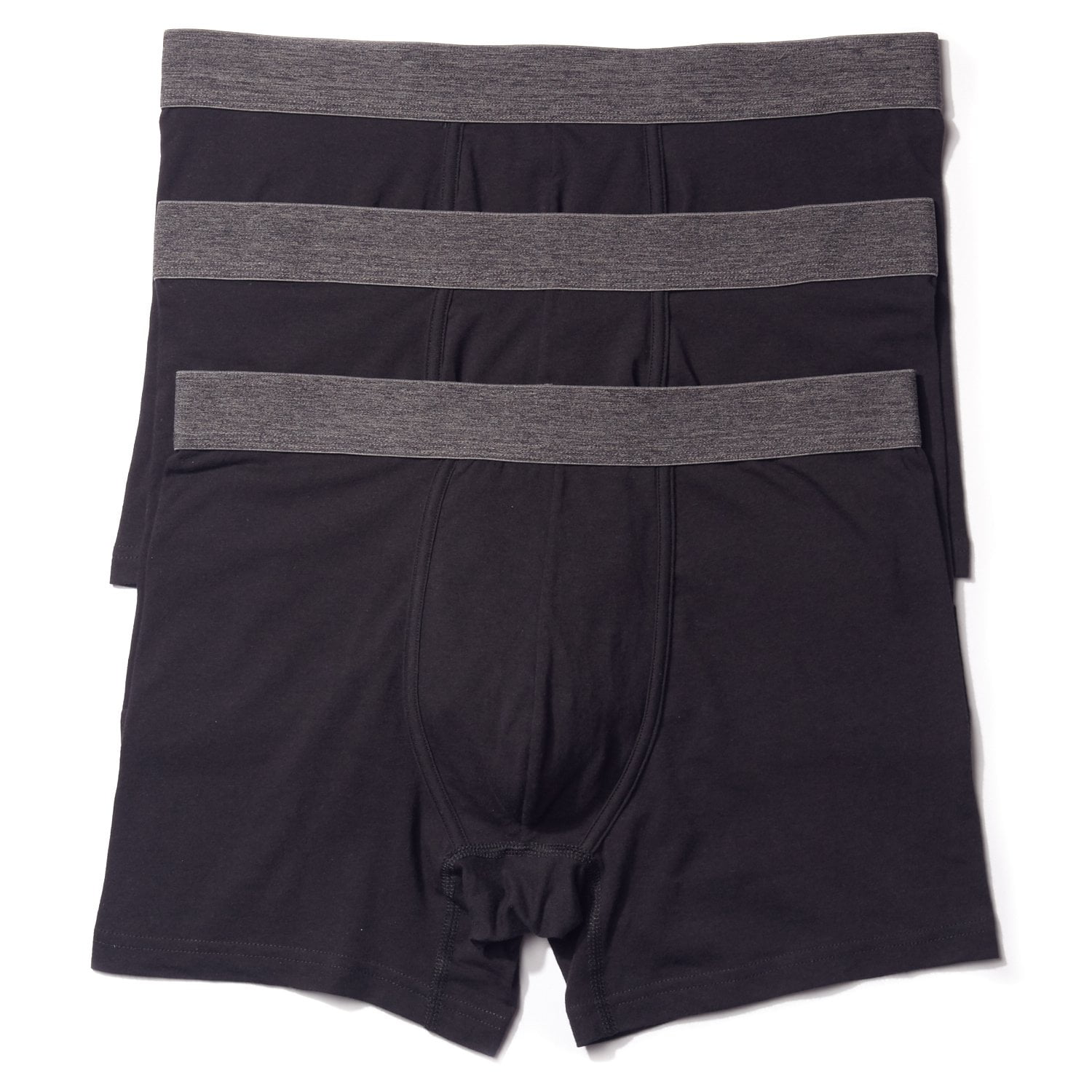 Basic Outfitter's Mens Black Boxer Brief 3 Pack - Walmart.com