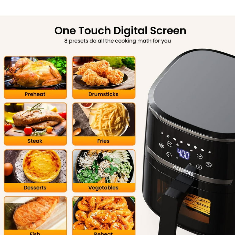 【特別訳あり特価】 Air Oven Toaster Fryer Air Display Digital Quart, 5 Fryer キッチン家電