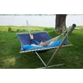 thumbnail image 3 of Sol Living Ceara Patio Hammock Olefin Hammock Double Hammock for Two People Outdoor Patio Swing Chair Quilted Hammock Use Inside Outside Backyard Decor Porch Swing - Blue, 3 of 7