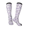 thumbnail image 4 of Fotbe Lavender Flowers print Women's Men's Novelty Crew Socks Cotton Socks Knee High Socks for Walking,Running,Nurses,Pregnancy, 4 of 9