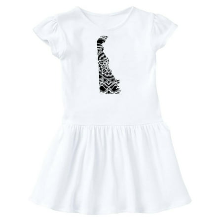 

Inktastic Delaware Silhouette Mandala Gift Toddler Girl Dress
