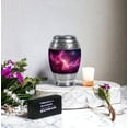thumbnail image 6 of JAGASY Pink Small Urn for Boy - Pink Galaxy Stars Decorative Urns for Ashes - Mini Keepsake Urn for Ashes for Women - Little Cremation Urns for Girl - (3 Inch), 6 of 7