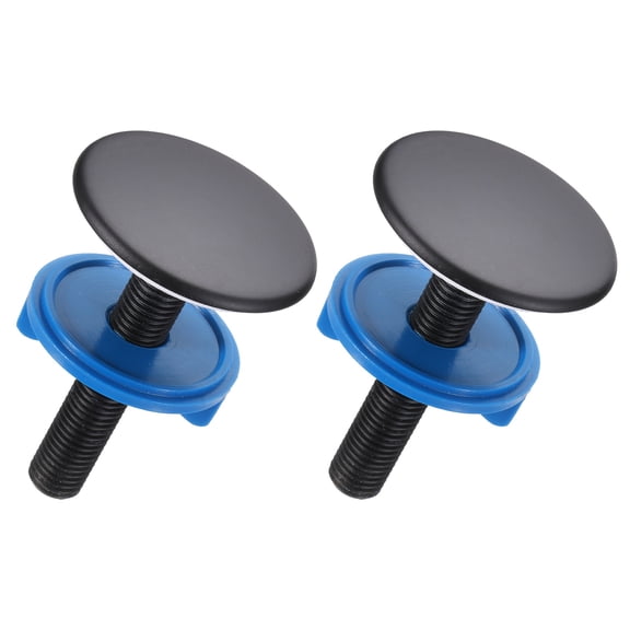 Uxcell 2 Pcs Kitchen Sink Hole Cover, Solid Brass Faucet Hole Cover with Silicone Ring, Universal Tap Cap Decorative Stopper Cap Blanking Brass Metal Plug for Kitchen Sink, Black
