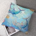 thumbnail image 7 of Watercolor Cute Unicorns Whales Decorative Pillow Cases Super Soft Throw Pillows Cover for Sofa Chair Bedroom, 7 of 7