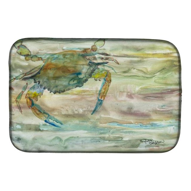 Carolines Treasures SC2013DDM Blue Crab Sunset Dish Drying Mat