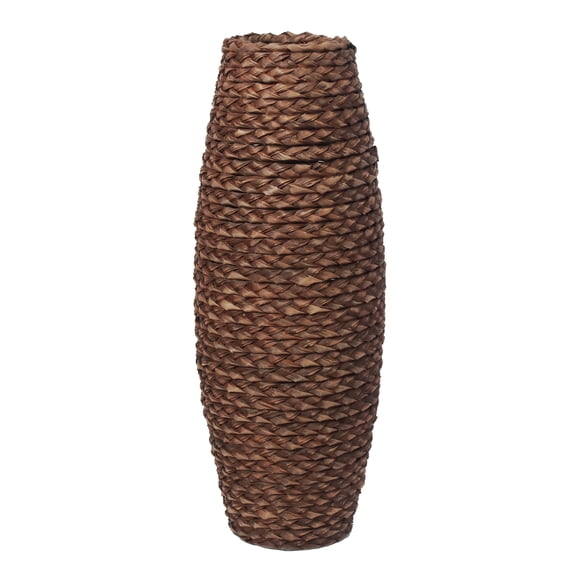 Hosley 20" Natural Seagrass Floor Vase, Rustic Boho Decorative Vase for Artificial Flowers & Greenery