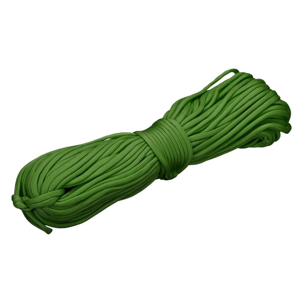 Uxcell Cuerda de Paracord de 1/8" 100 pies 7 hebras Cuerda de Camping Cuerdas de Polipropileno trenzadas Cuerdas de sujeción Verde Matcha