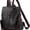 Black, variant on PU Leather Backpack Purse for Women, Convertible Anti‑theft Travel Backpack, Large Capacity Casual Daypack, Multi‑Pocket Shoulder Bag with Headphone Hole for Work Travel Daily Use