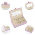 thumbnail image 4 of Unique Bargains Travel Jewelry Box Portable Organizer Case with Mirror Purple, 4 of 7