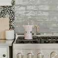 thumbnail image 4 of GROSCHE MILANO STONE Stovetop Espresso Maker, Moka Pot, 6 Espresso Cups, Blush Pink, 4 of 7